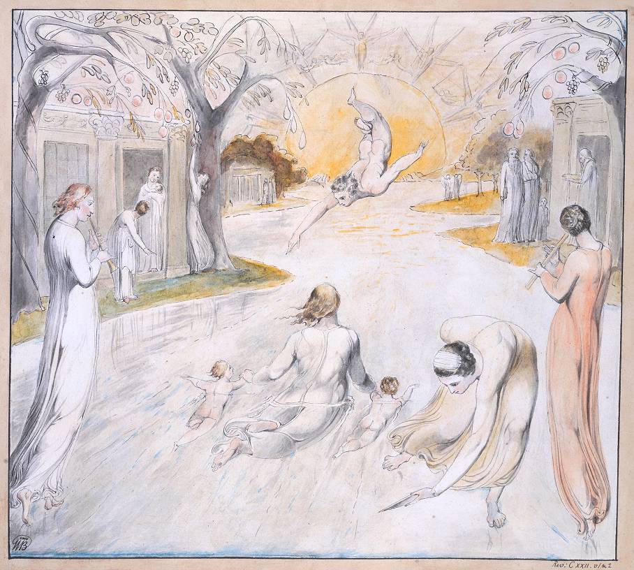 De rivier van het leven, William Blake, ca. 1805